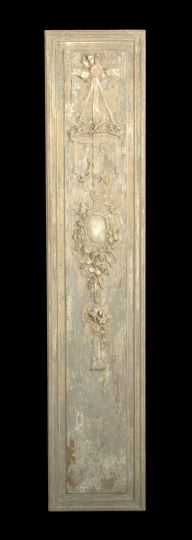 Appraisal: Pair of French Painted Applied Plaster on Wood Boiserie Panels