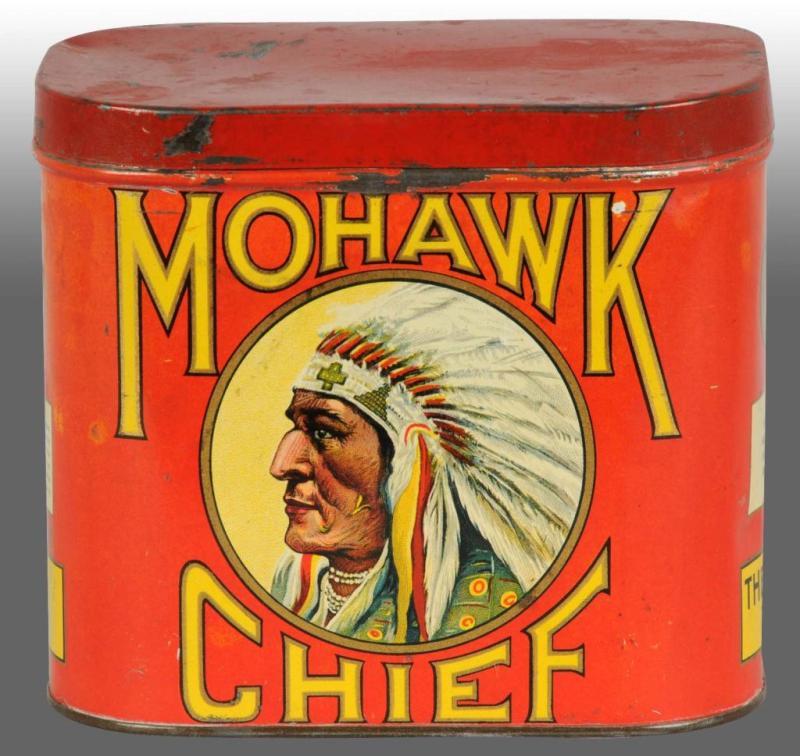 Appraisal: Mohawk Chief Cigar Tin Description Manufactured by Charles Tobacco Company