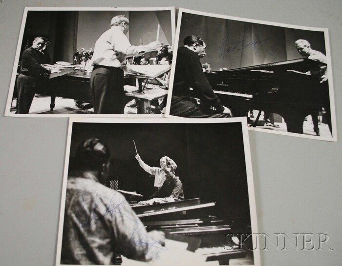 Appraisal: Three Duke Ellington and Detroit Symphony Orchestra Photographs two autographed