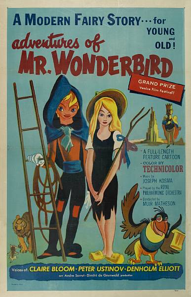 Appraisal: Adventures of Mr Wonderbird Andre Sarrutt-Dimitri de Grunwald Lippert one-sheet