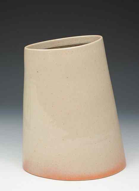 Appraisal: Jane Hamlyn British b A stoneware slanting empty vessel impressed