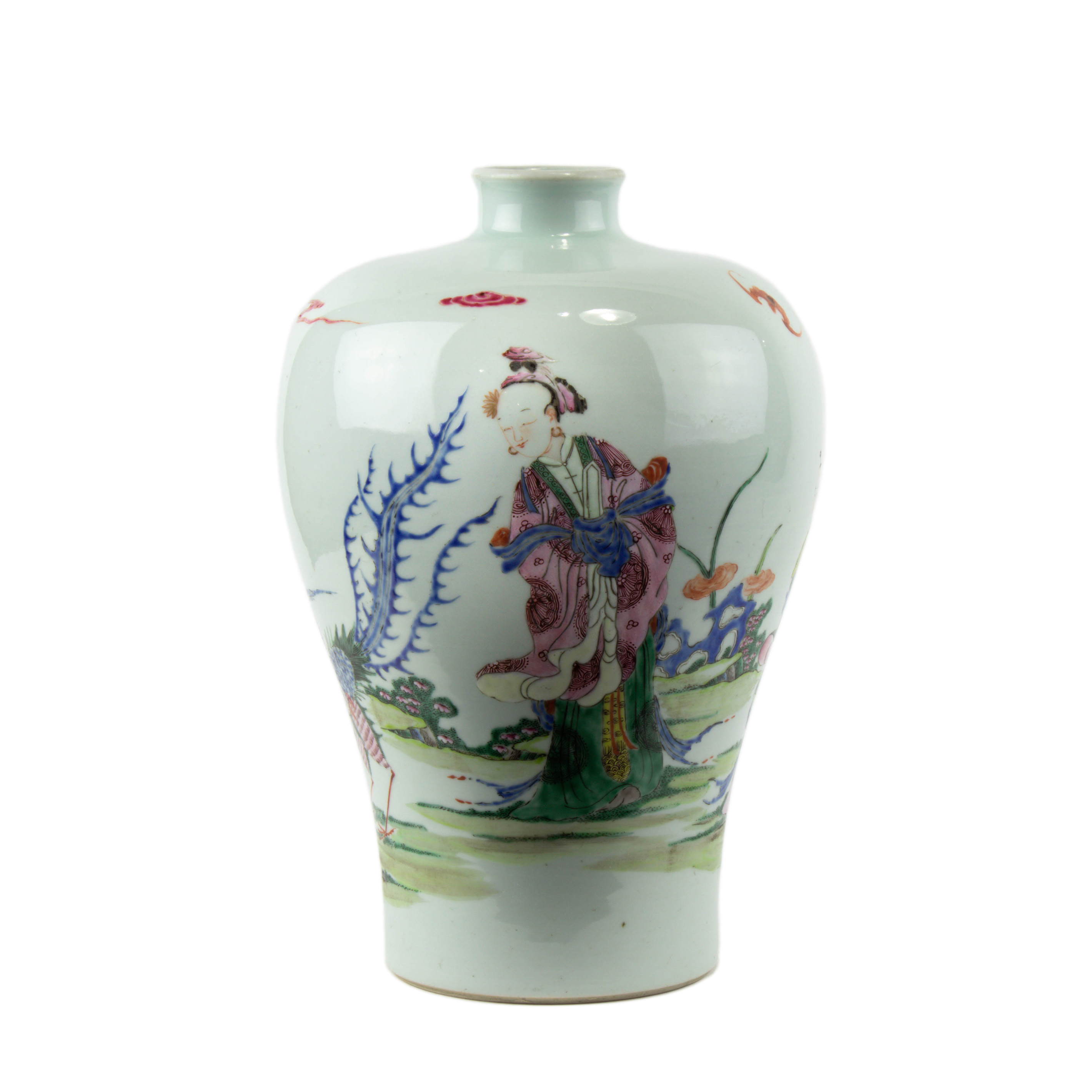 Appraisal: CHINESE FAMILLE ROSE MEIPING VASE Chinese famille rose meiping vase