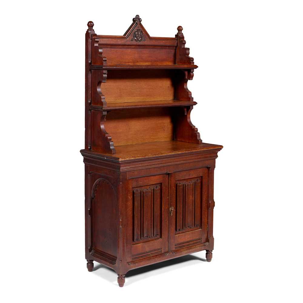 Appraisal: BRUCE J TALBERT - ATTRIBUTED DESIGNER GOTHIC REVIVAL SIDE CABINET