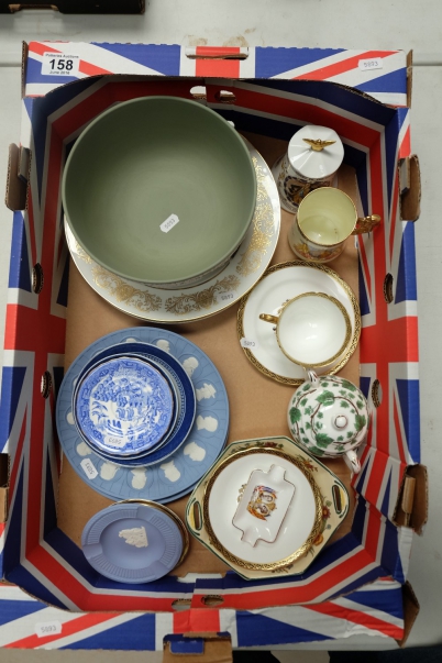 Appraisal: A mixed collection of items to include sage green Wedgwood