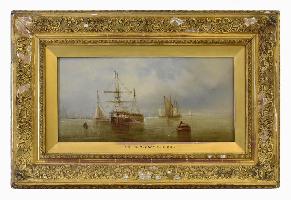 Appraisal: ENGLISH SCHOOL TH CENTURY PAINTINGOn the Medway Morning Signed indistinctly