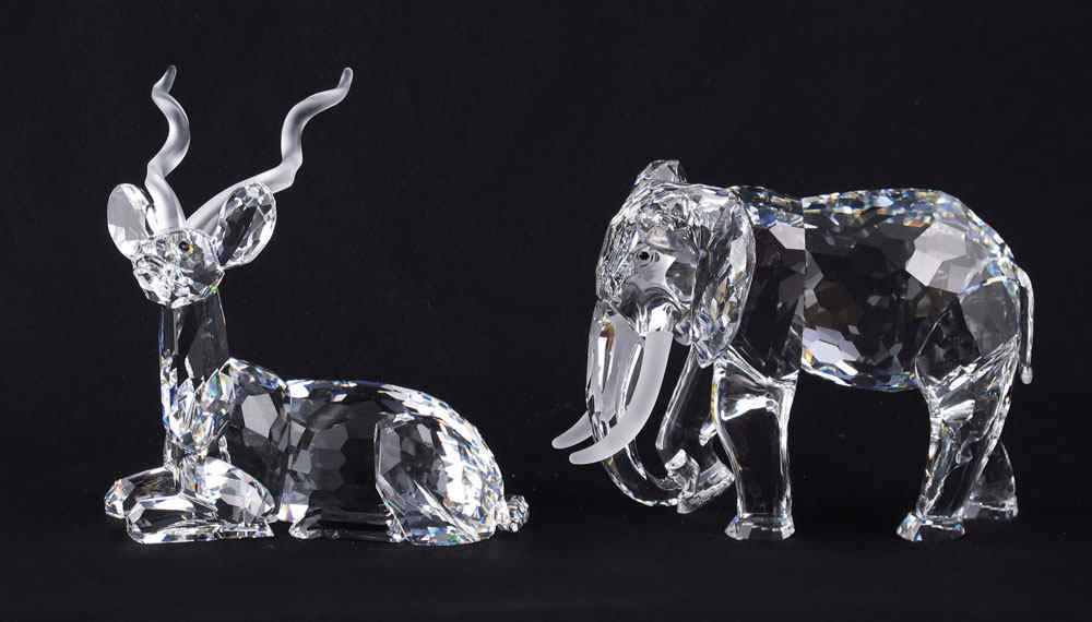 Appraisal: SWAROVSKI CRYSTAL INSPIRATION AFRICA FIGURINES To include The ELEPHANT D