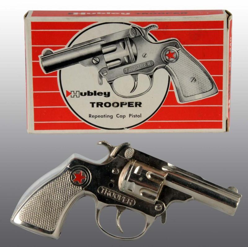 Appraisal: Hubley Trooper Toy Cap Gun Description Includes original box Condition