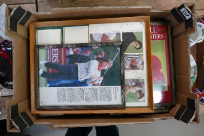 Appraisal: A collection of framed and signed golfing pictures with signatures