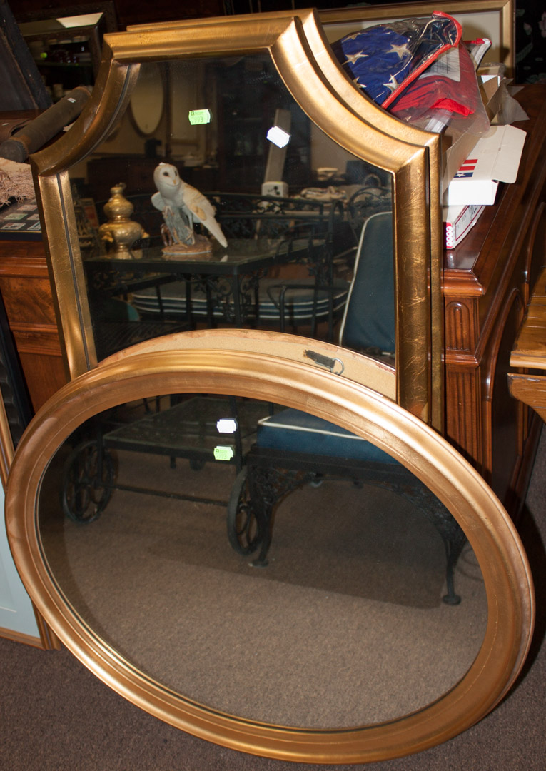 Appraisal: Three gilt wall mirrors