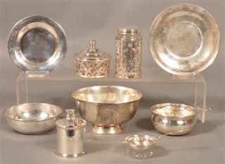 Appraisal: Lot of Various Sterling Silver Including bowls porringer tea strainer