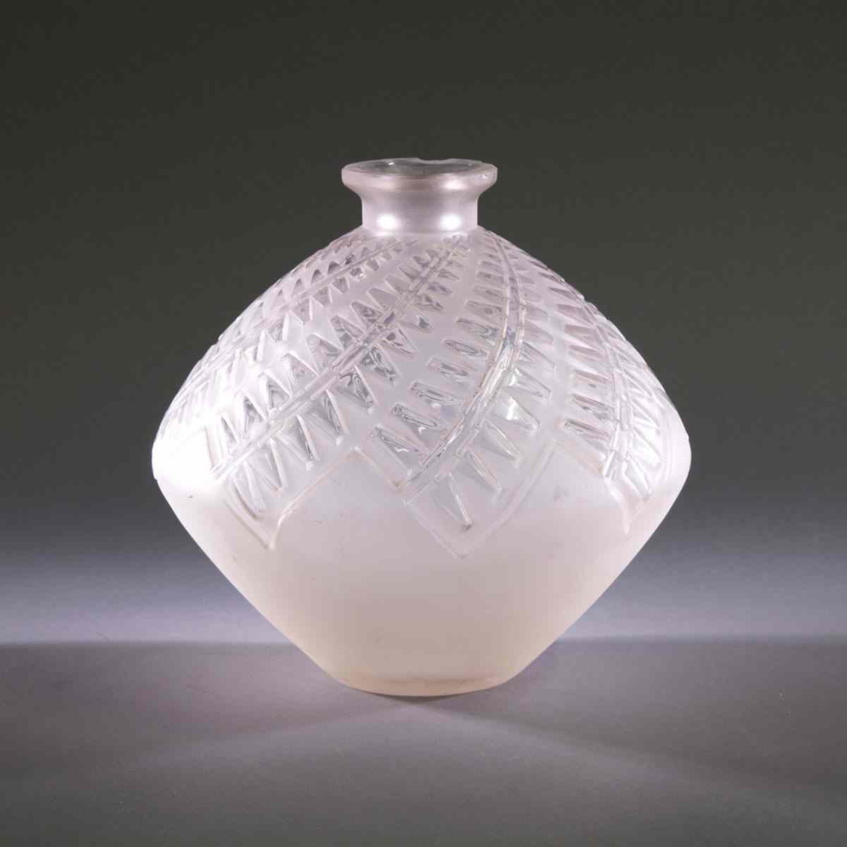 Appraisal: Montargis T Lalique Moulded and Frosted Glass Vase c height