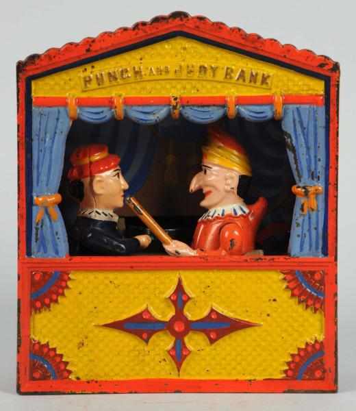 Appraisal: Cast Iron Punch Judy Mechanical Bank Manufactured by Shepard Hardware