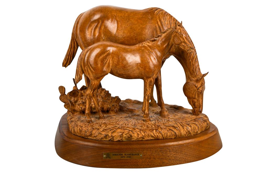 Appraisal: MEHL LAWSON B CHAMPIONSHIP OF DREAMS bronze horse group inscribed