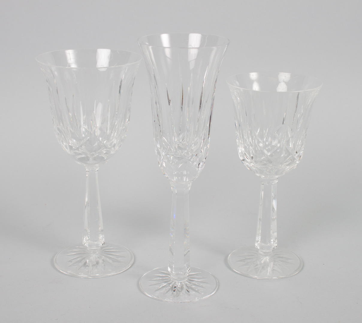 Appraisal: Waterford Lismore crystal partial stemware pieces comprising champagne flutes wine