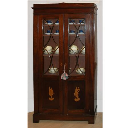 Appraisal: Biedermeier Style Inlaid Mahogany Bibliotheque Estimate -