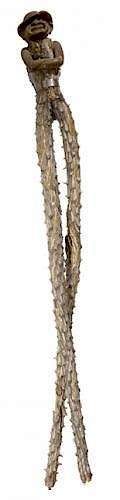 Appraisal: Cowboy Cactus Folk-Art Cane Cowboy Cactus Folk-Art Cane Ca Mid-