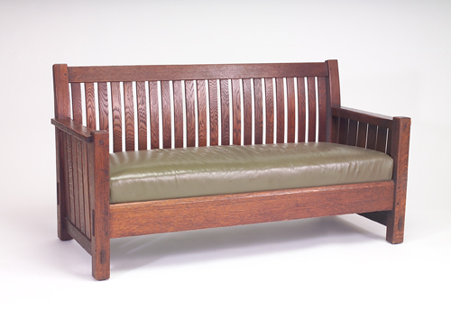 Appraisal: L J G STICKLEY Prairie loveseat no en suite with