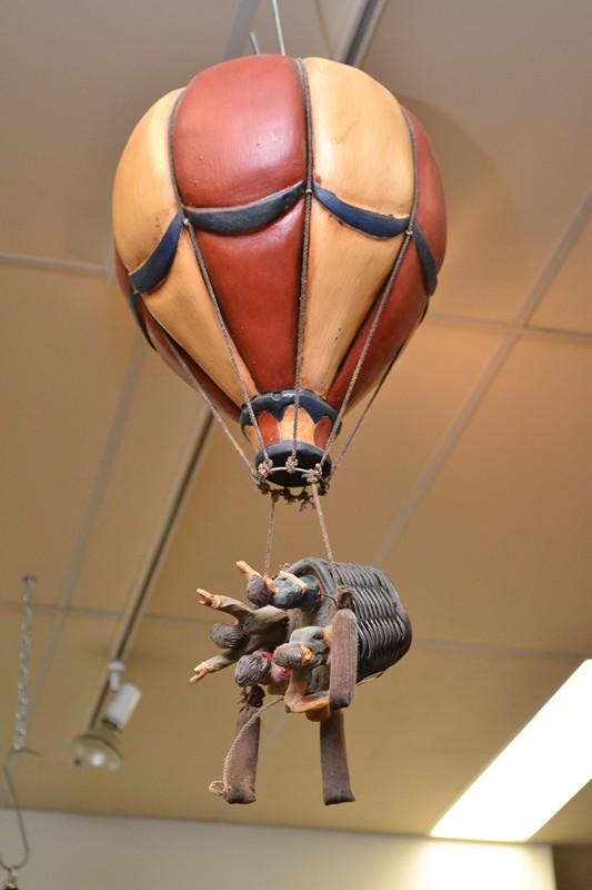 Appraisal: A HOT AIR BALLOON DECORATIVE HANGING PIECE WITH TWO CAST