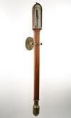 Appraisal: BAROMETER - th C gimble mounted stick barometer with silver