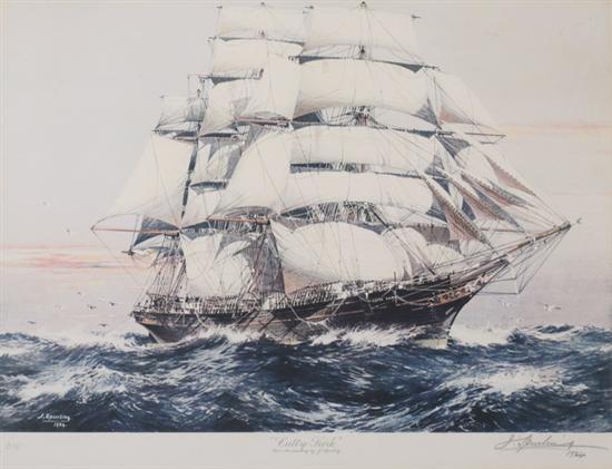 Appraisal: JACK SPURLING English - CUTTY SARK signed and dated and