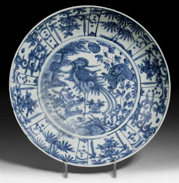 Appraisal: LARGE SWATOW BOWL China circa D cm With dense blue-white