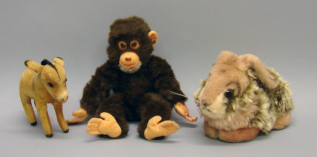 Appraisal: Lot of animals T Brown plush Jocko monkey with tan