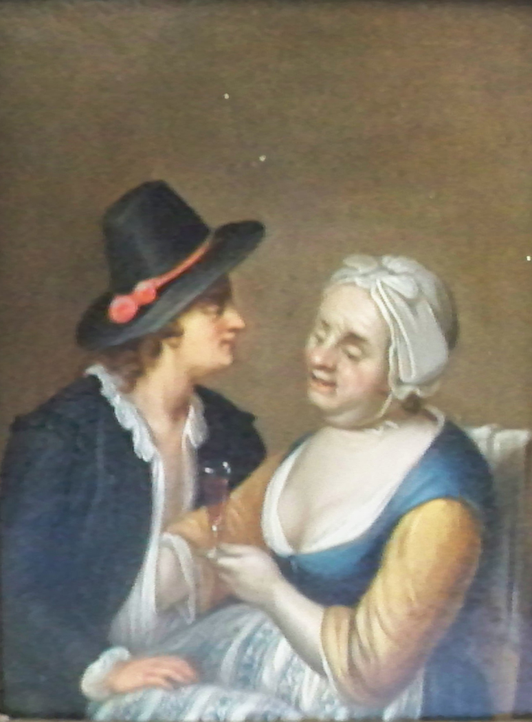 Appraisal: Dutch School th th Century Ill Assorted Lovers Two Oil