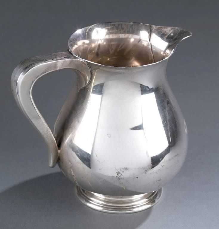 Appraisal: Gorham Sterling pitcher c A Gorham Sterling pitcher Monogrammed Marked