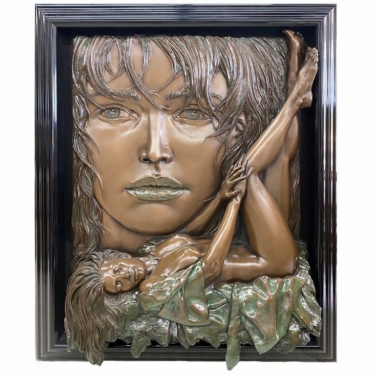 Appraisal: Bill Mack Rapture bonded bronze relief Bill Mack Rapture bonded