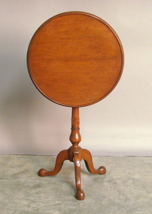 Appraisal: Walnut candlestand ca h w