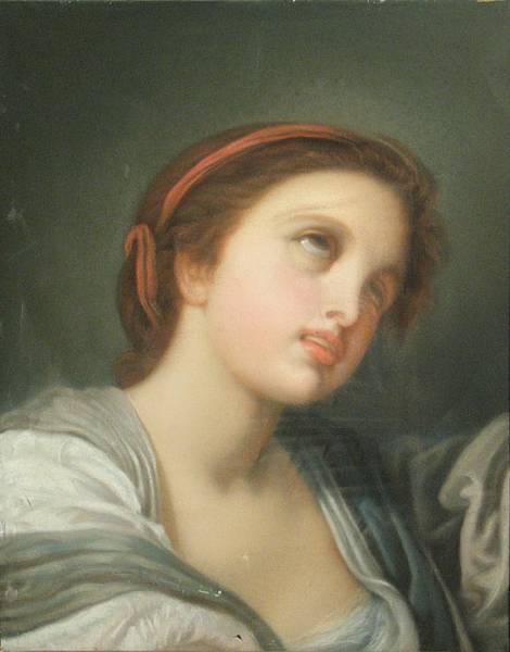 Appraisal: Manner of Jean-Baptiste Greuze A head of a young woman