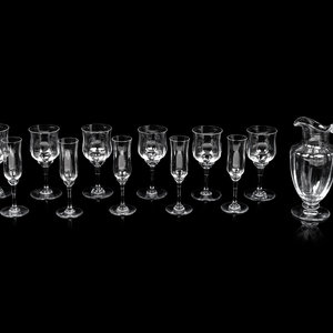 Appraisal: A Baccarat Capri Stemware Service comprising twelve water goblets twelve