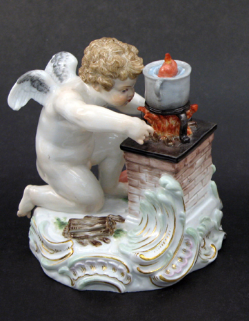 Appraisal: A GERMAN MEISSEN PORCELAIN FIGURE th century of a kneeling