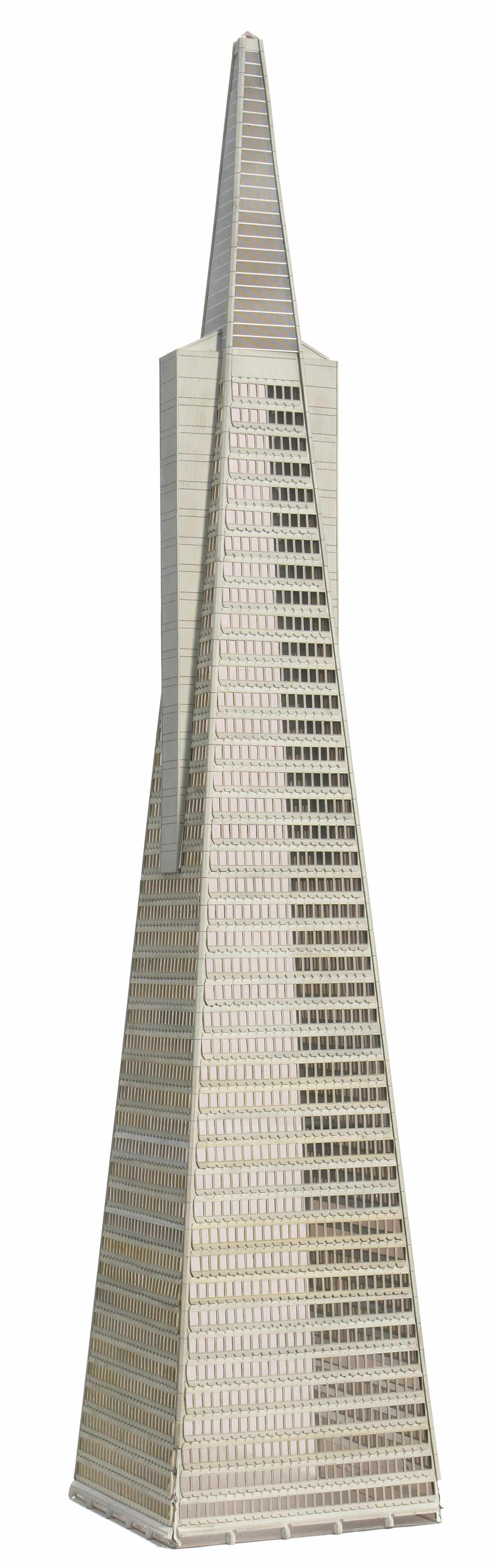 Appraisal: Transamerica Pyramid model A large model of the Transamerica Pyramid