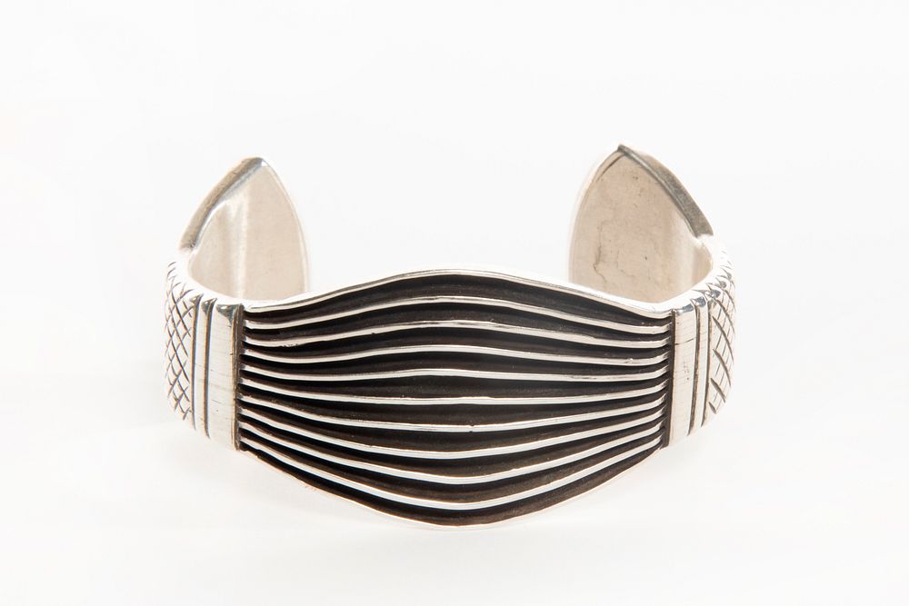 Appraisal: A Navajo Silver Channel Cuff Bracelet ca Navajo A Silver