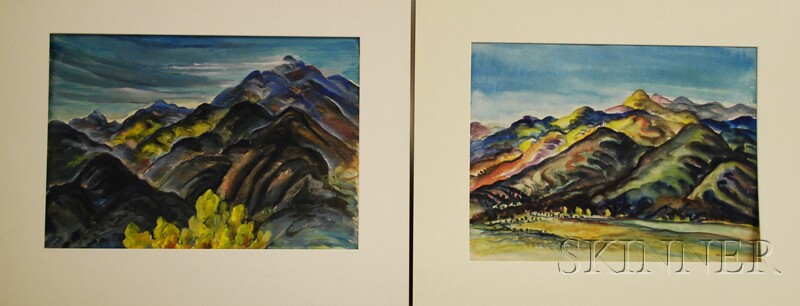 Appraisal: Marion Huse American - Two Southwestern Landscapes Mountains of New