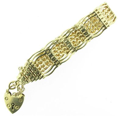 Appraisal: A ct gold fancy gate link bracelet With a ct