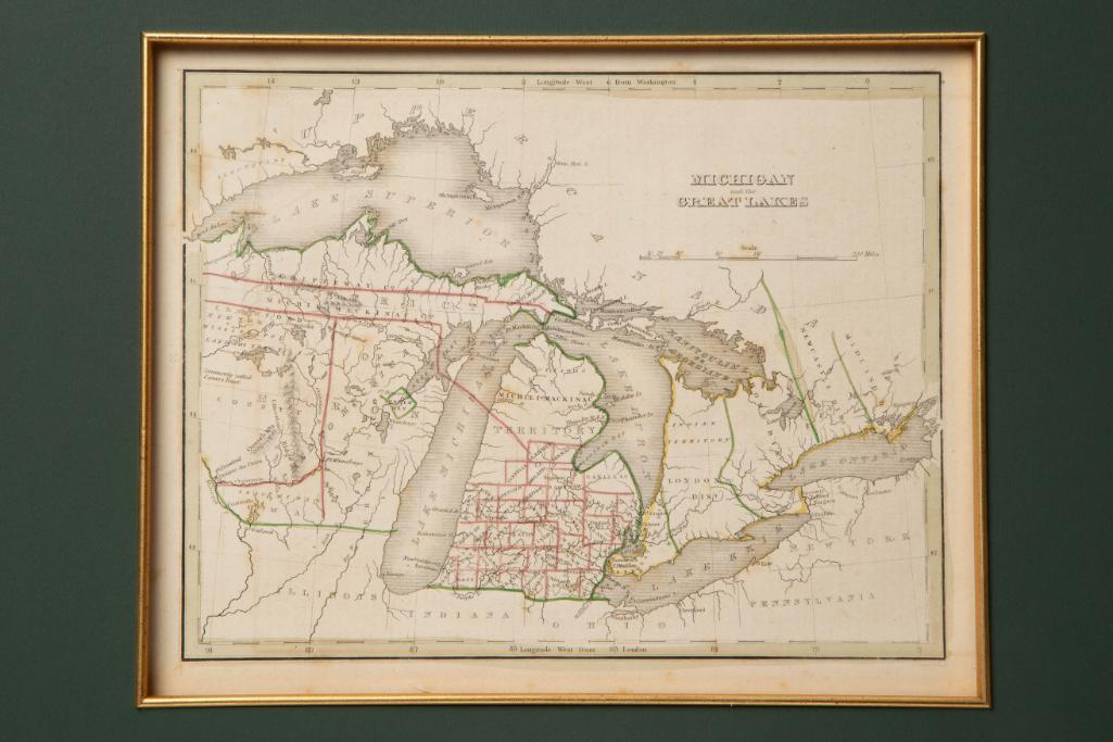 Appraisal: A MICHIGAN TERRITORY MAP BY ANTHONY FINLEY Titled 'Michigan and