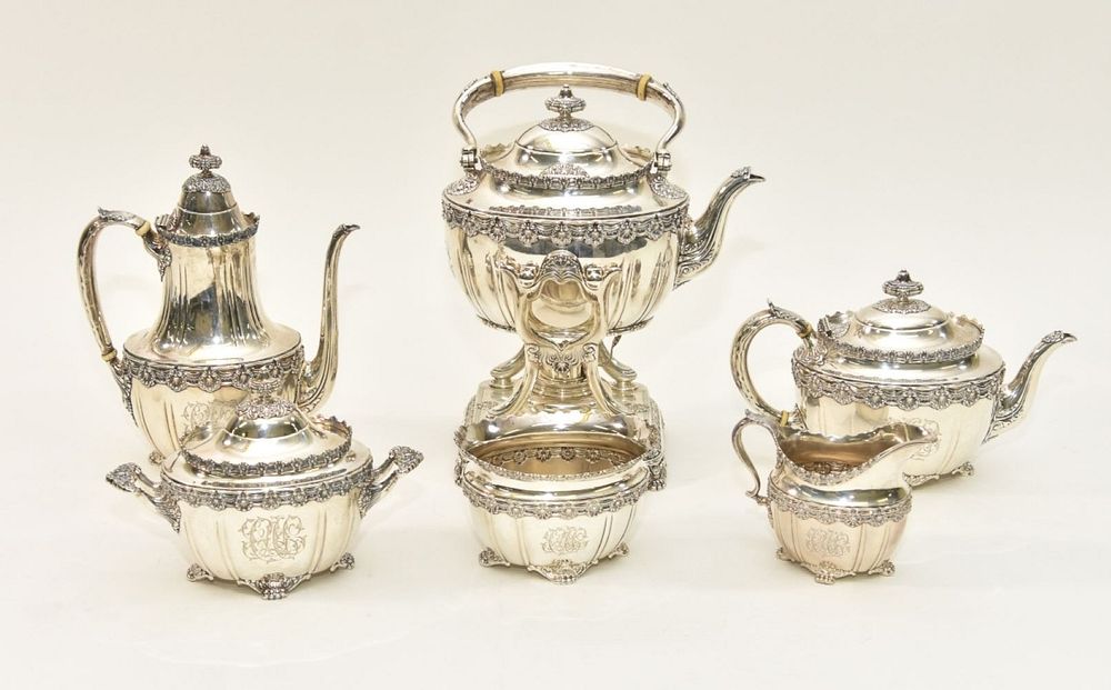 Appraisal: Tiffany Co Sterling Silver -Piece Tea Service Tiffany Co sterling