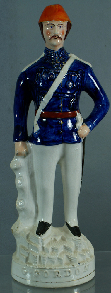 Appraisal: English Staffordshire tall figure of G Gordan h c minor