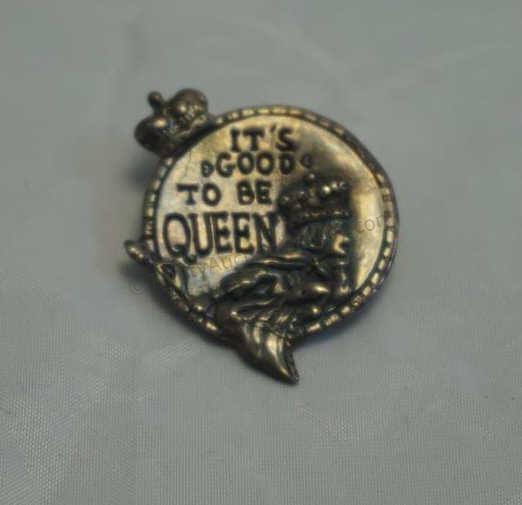 Appraisal: Vintage Sterling Silver marked - ME Inc Queen figural brooch