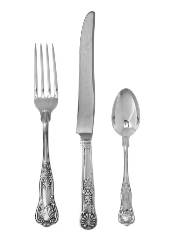 Appraisal: Sale Lot An American Silver Flatware Service Maker's Mark EB