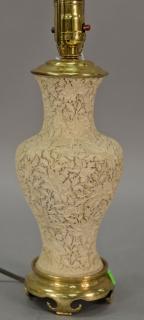 Appraisal: Chinese white cinnabar vase with carved blossoming flowers made into