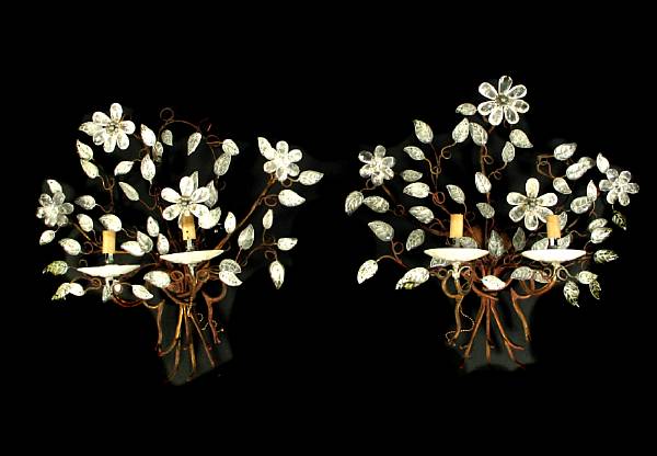 Appraisal: A pair of Italian Neoclassical style gilt tole and rock