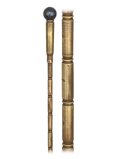 Appraisal: Keepsake Military Cane - th Century -Fashioned of brass cartridge