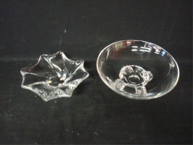 Appraisal: pieces signed glass - BACCARAT -STEUBEN Steuben bowl diameter Estimate