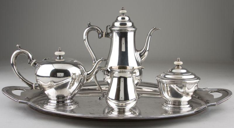 Appraisal: Lunt Sterling Early American pc Tea Service this attractive service