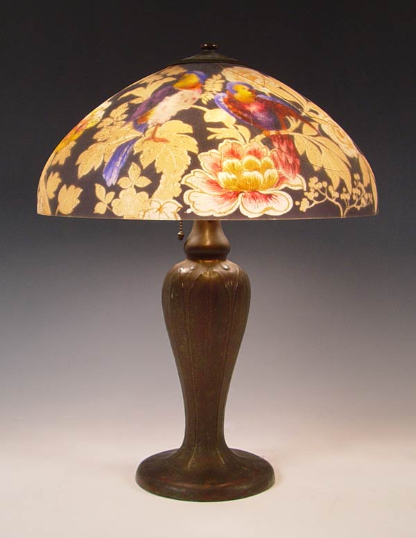 Appraisal: HANDEL LAMP DESIGN Domical shade in lightly chipped finish painted