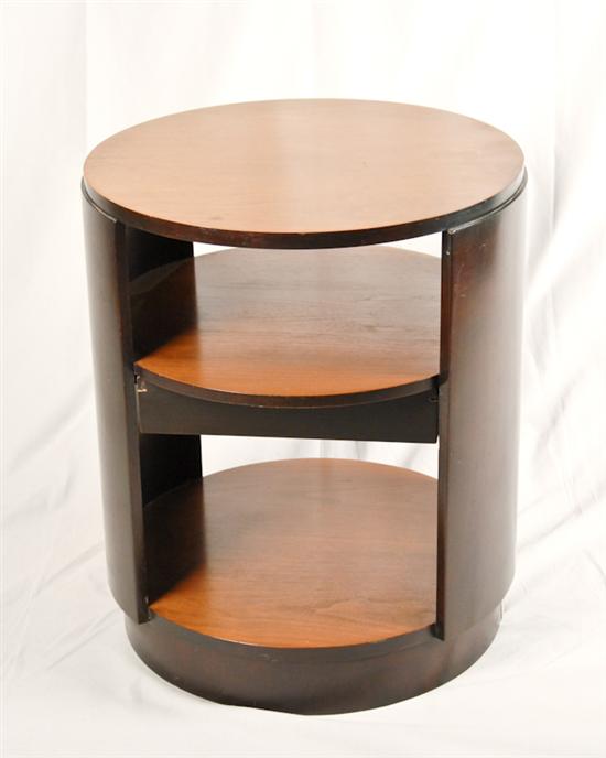 Appraisal: Dunbar Round Table with drawer that opens on both sides