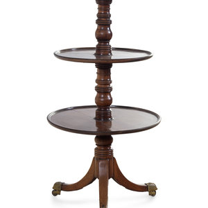 Appraisal: A Regency Mahogany Three-Tier Dumbwaiter Circa Height inches Property from